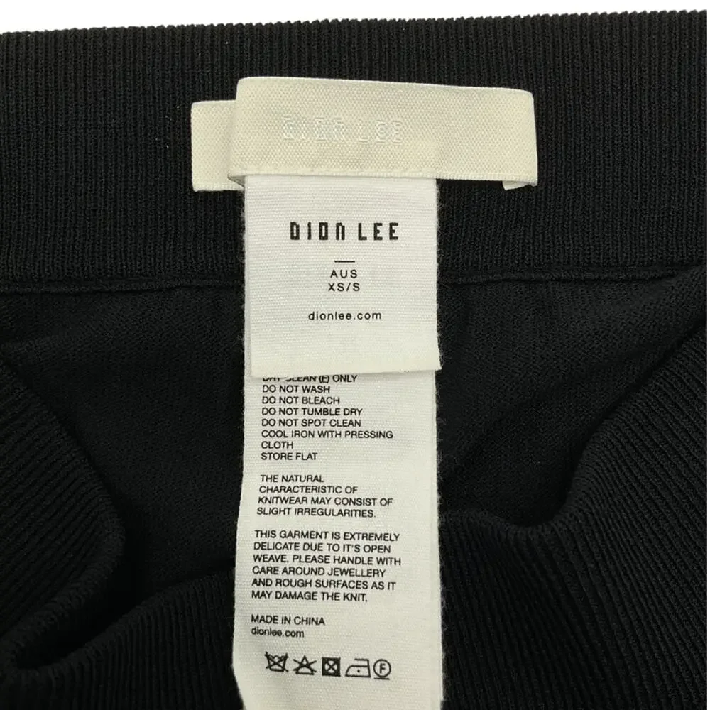Dion Lee Sheer Black Reef Net Skirt Size XS / S
